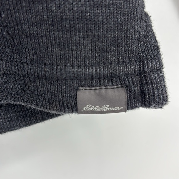 Eddie Bauer Henley Pullover Sweatshirt Men’s Size Large in Dark Charcoal Gray - Picture 5 of 9